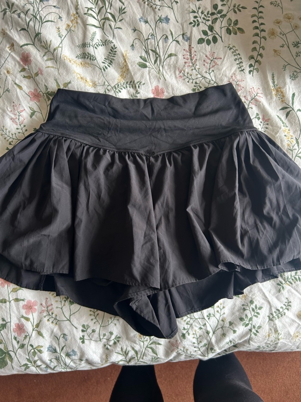 Black Women's Athletic Skirt-Shorts